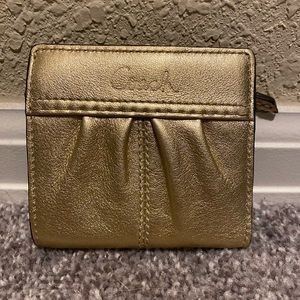 Gold coach wallet